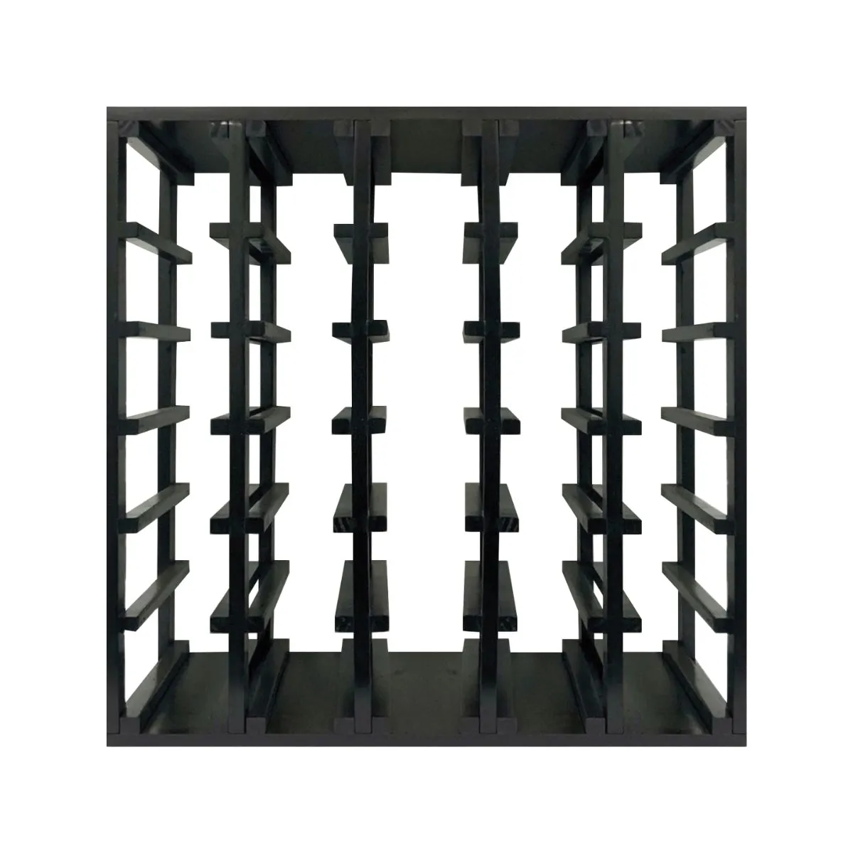 30 Bottle Lattice Wine Cube – Black Onyx and Natural Finishes | 18mm Thick