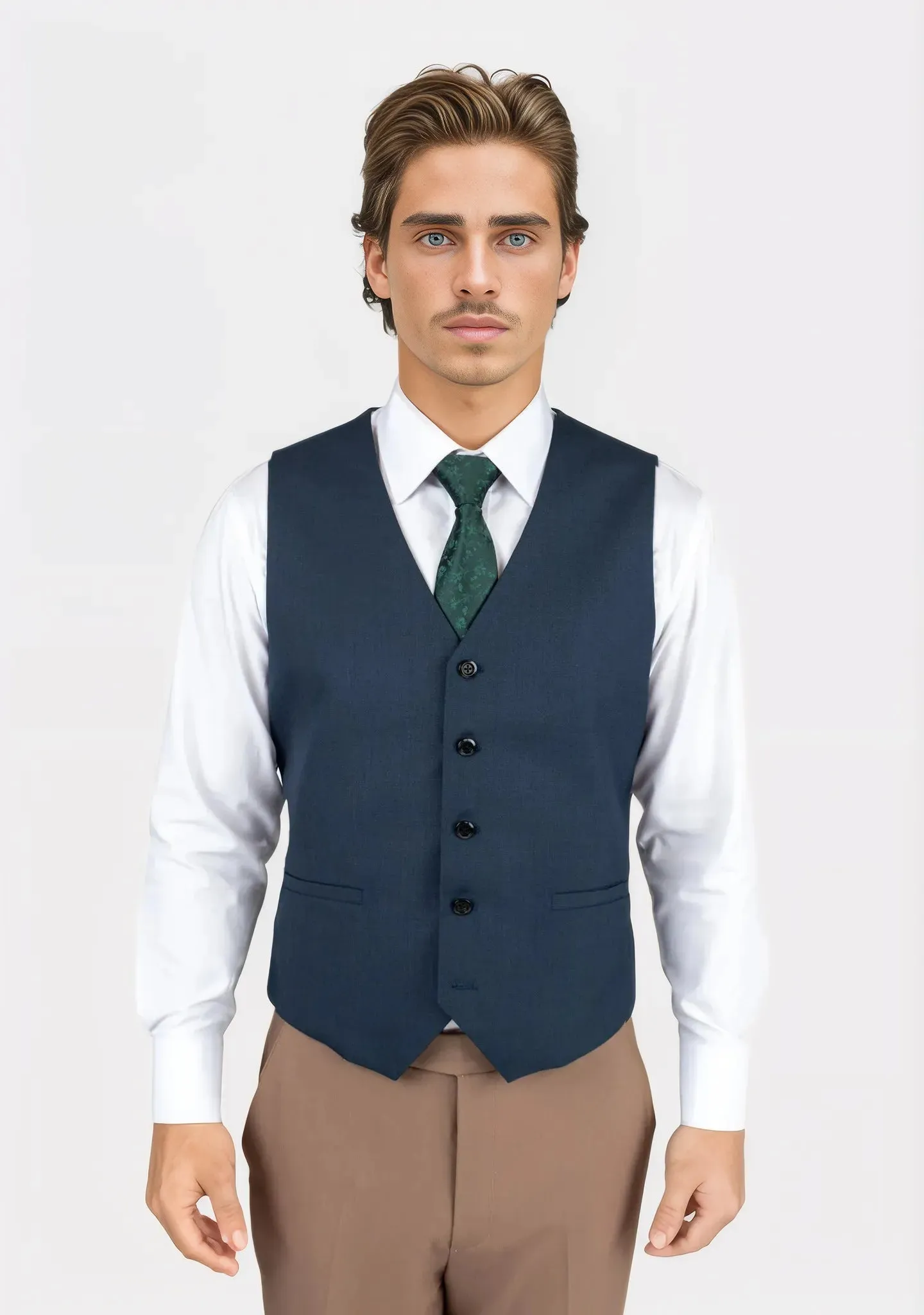 Aegean Blue Sharkskin Vest