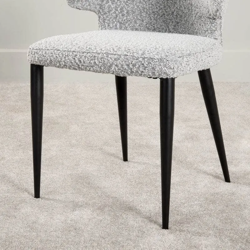 Aimee Boucle Dining Chair - Grey