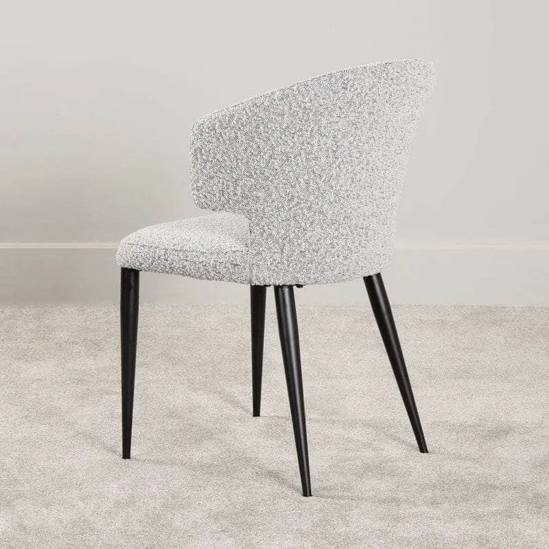 Aimee Boucle Dining Chair - Grey