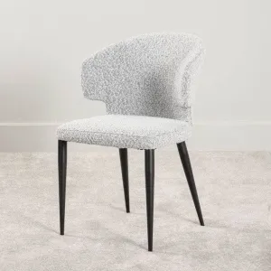 Aimee Boucle Dining Chair - Grey