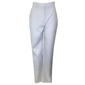 Alexander McQueen Light Blue 2022 Tapered Leg Wool Pants / Trousers