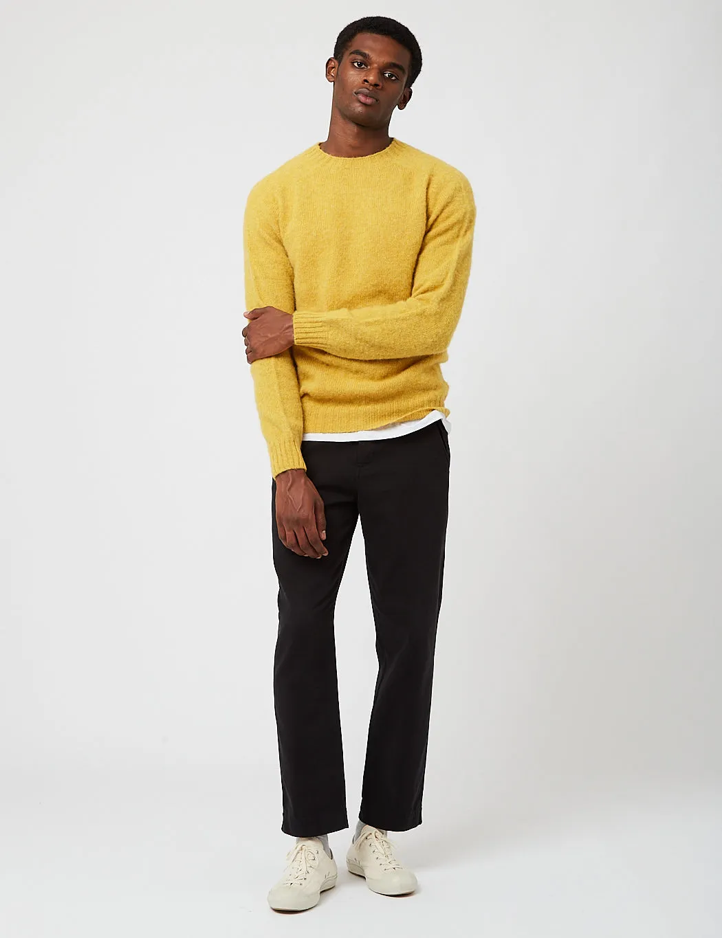 Bhode Supersoft Lambswool Jumper (Made in Scotland) - Nugget Yellow