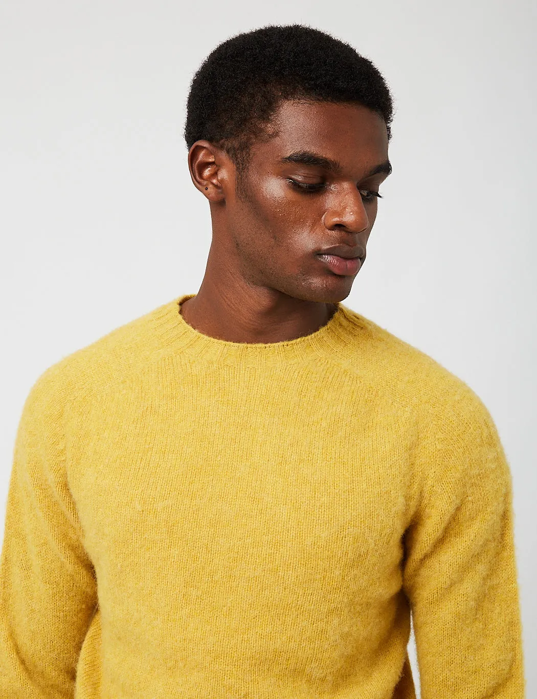 Bhode Supersoft Lambswool Jumper (Made in Scotland) - Nugget Yellow