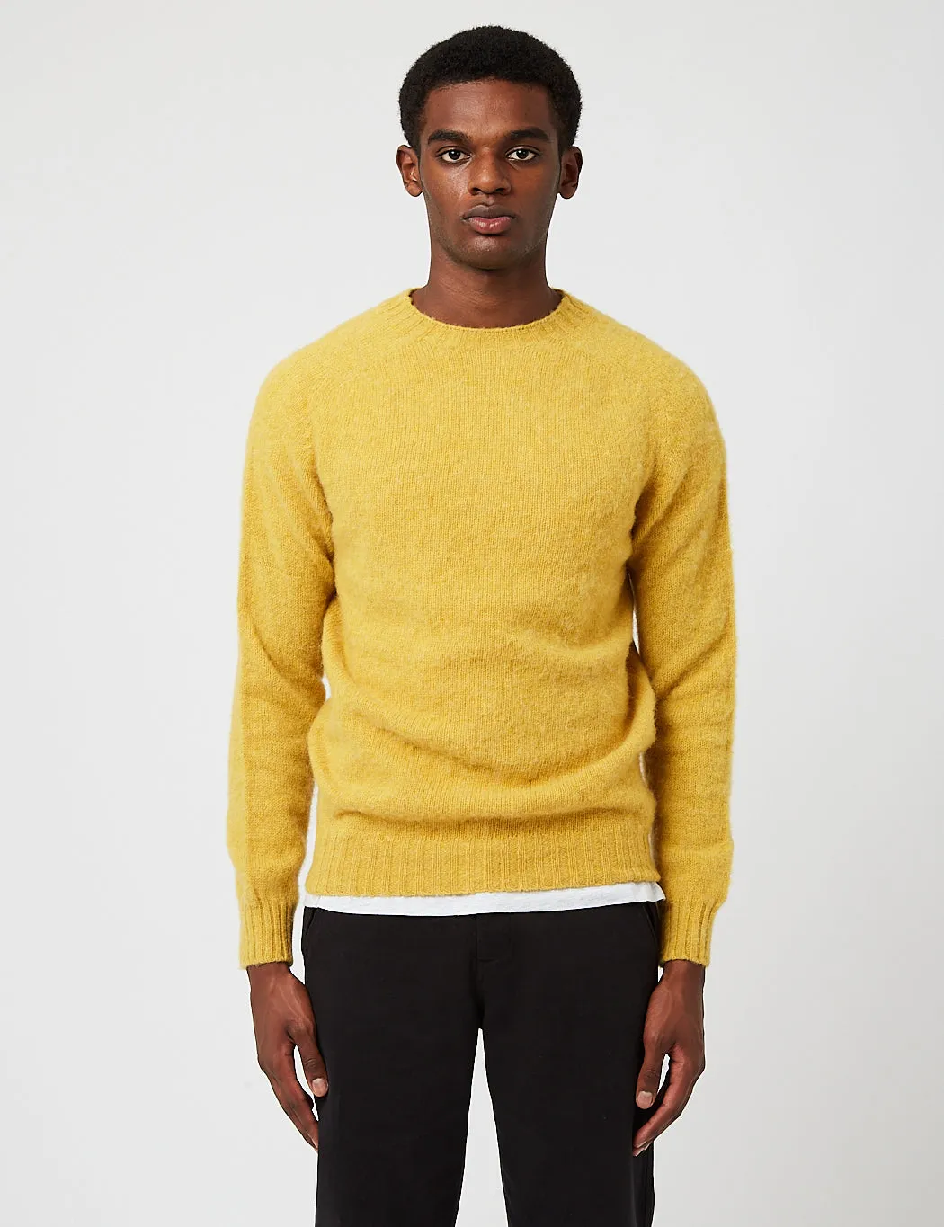 Bhode Supersoft Lambswool Jumper (Made in Scotland) - Nugget Yellow