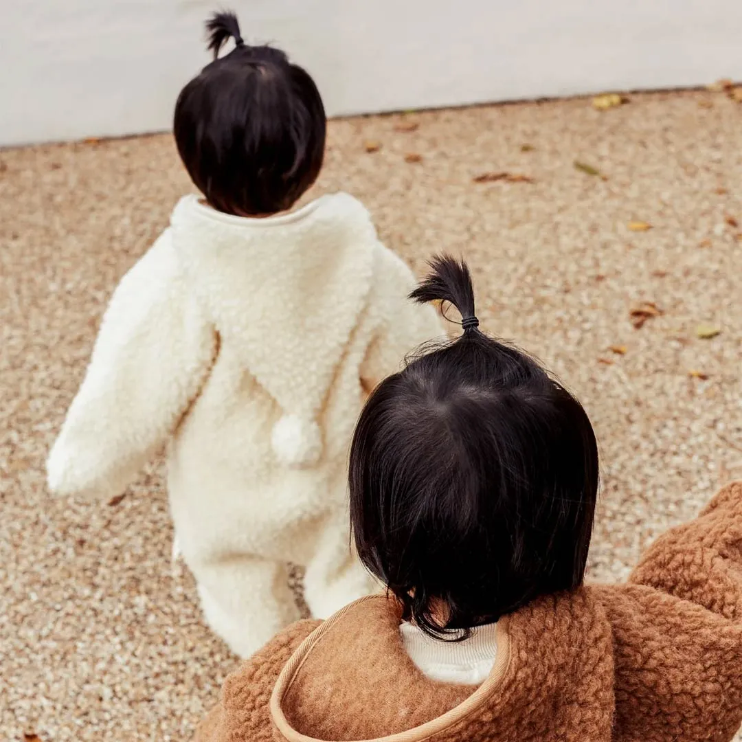 BINIBAMBA Merino Sheepskin Snugglesuit - Milk