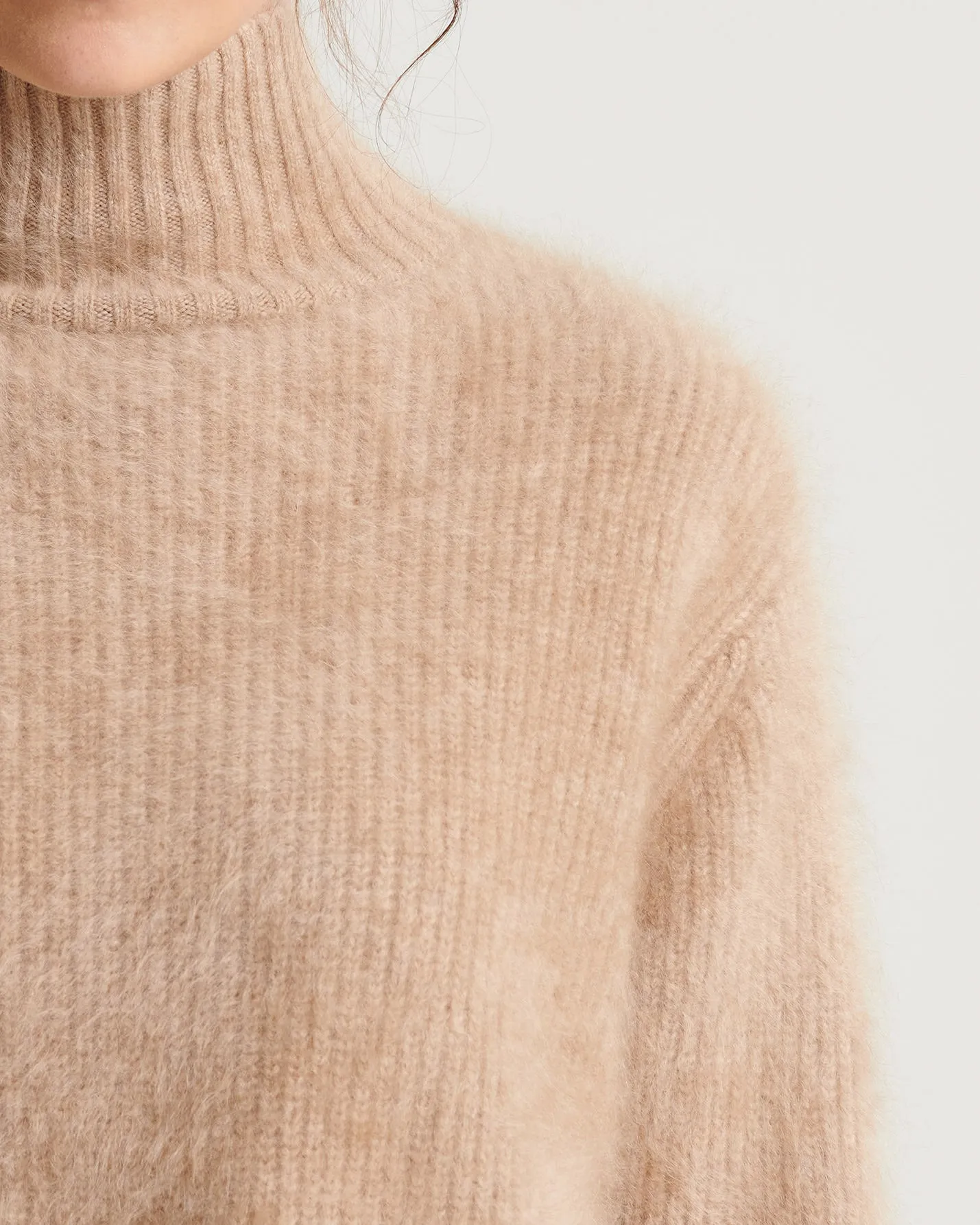 Brushed Cashmere Turtleneck