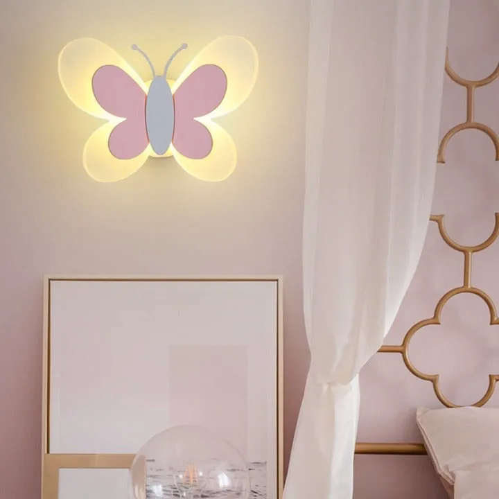 Butterfly-Shaped Led Wall Lamp Acrylic Decorative Lighting for Kid's Room