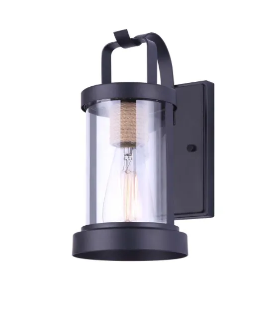 Canarm IOL457BKR Delano Outdoor Farmhouse Lantern Light Fixture