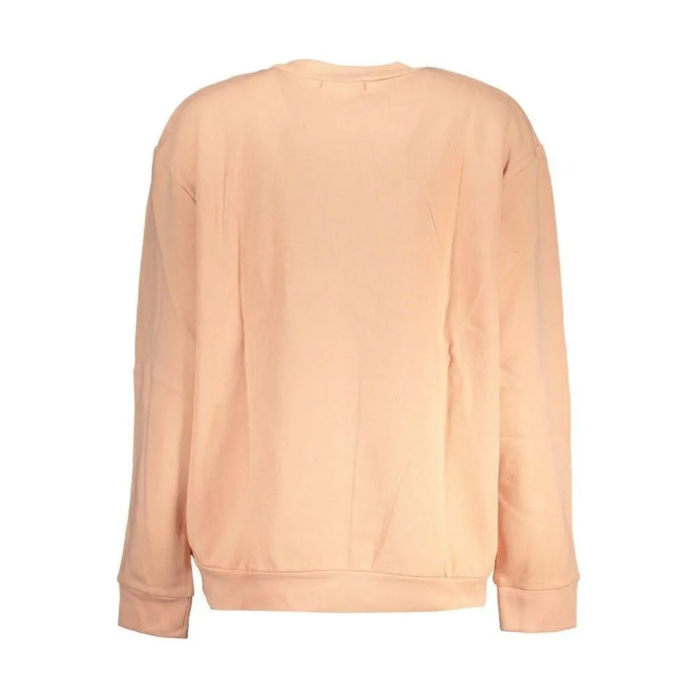 Cavalli Class Chic Pink Fleece Crew Neck Sweatshirt