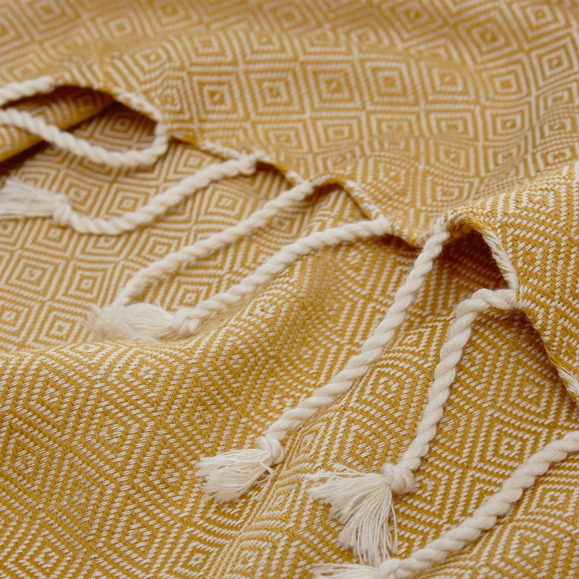 Cesme Hammam Towel [Mustard/White]