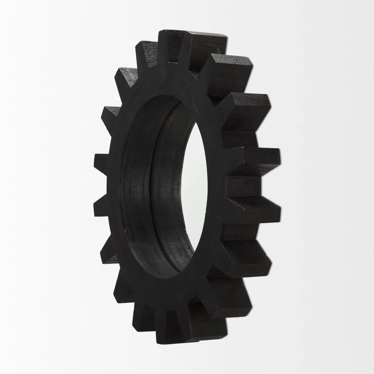 Cog Wall Mirror   Sundance Black Wood | 17" | Sundance