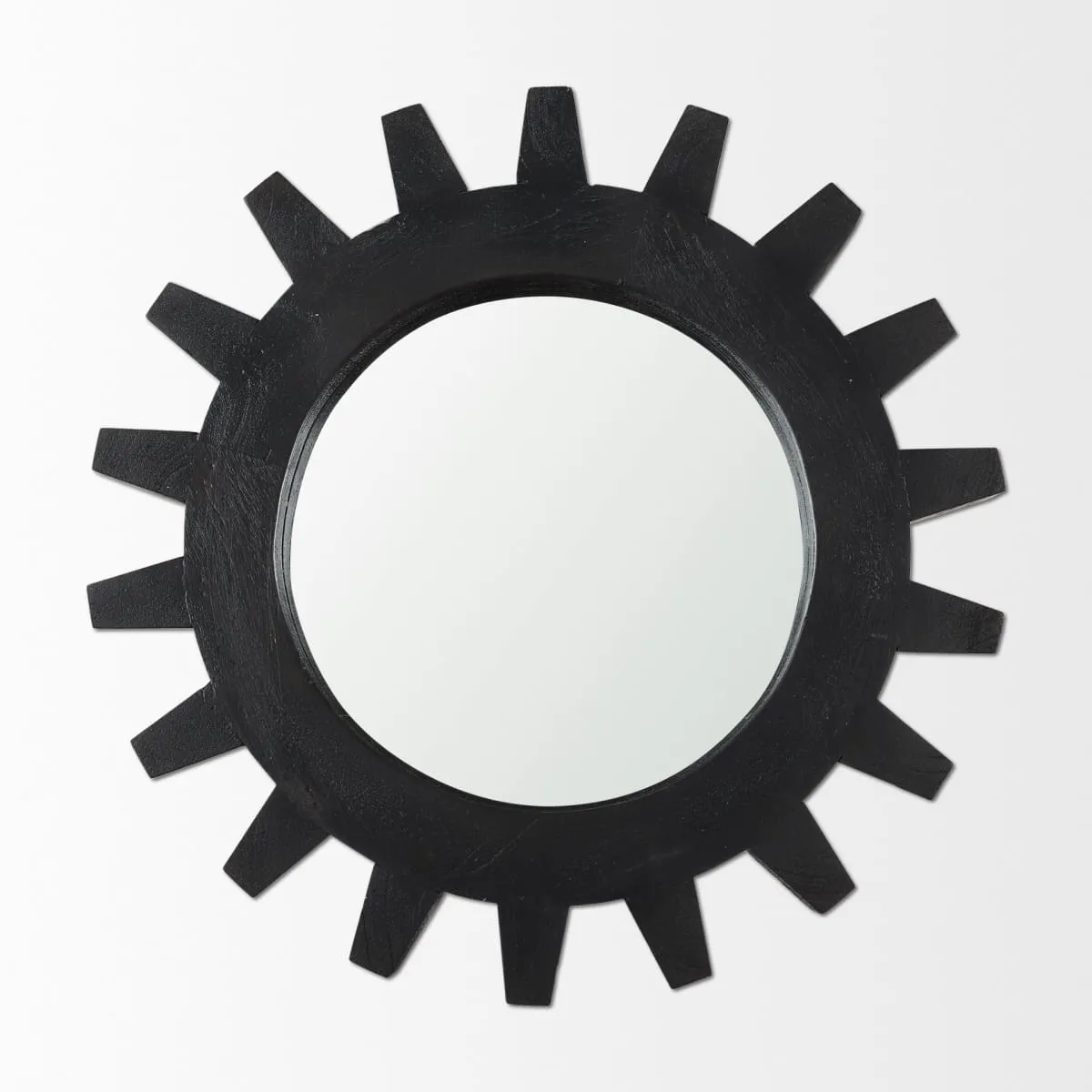 Cog Wall Mirror   Sundance Black Wood | 17" | Sundance