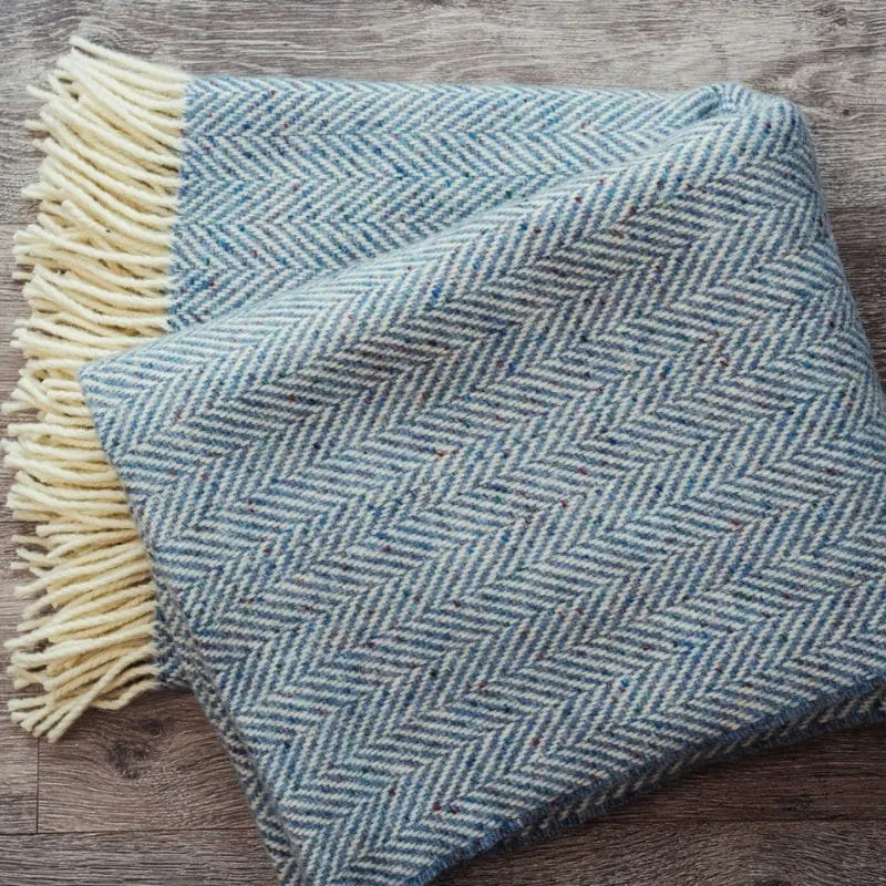 Connemara Blanket Light Blue