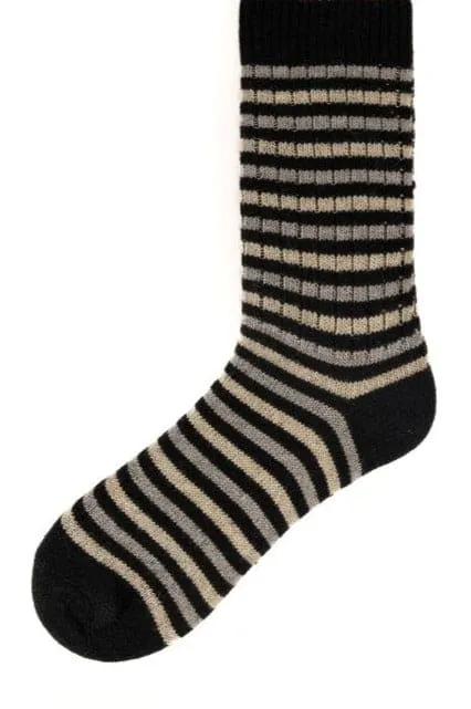 Connemara Socks - Merino Stripe Large