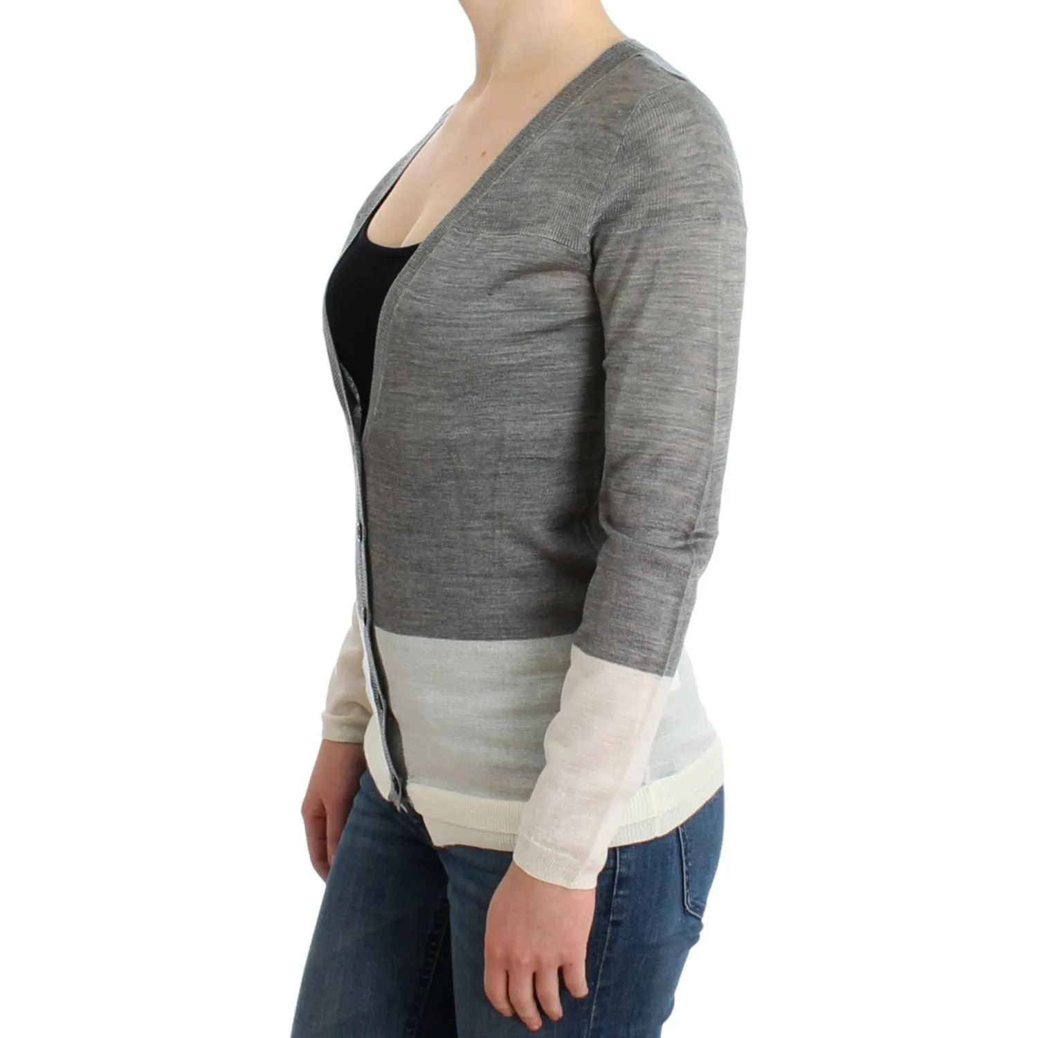 Costume National Chic Gray Lightweight Cardigan