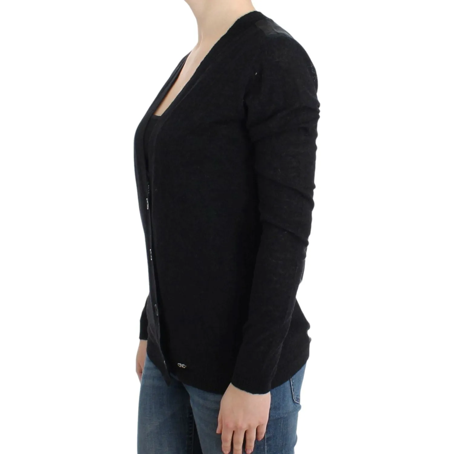 Costume National Elegant Deep V-neck Lightweight Cardigan