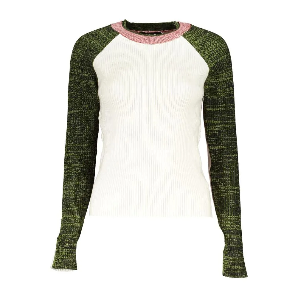 Desigual Chic Contrasting Crew Neck Sweater