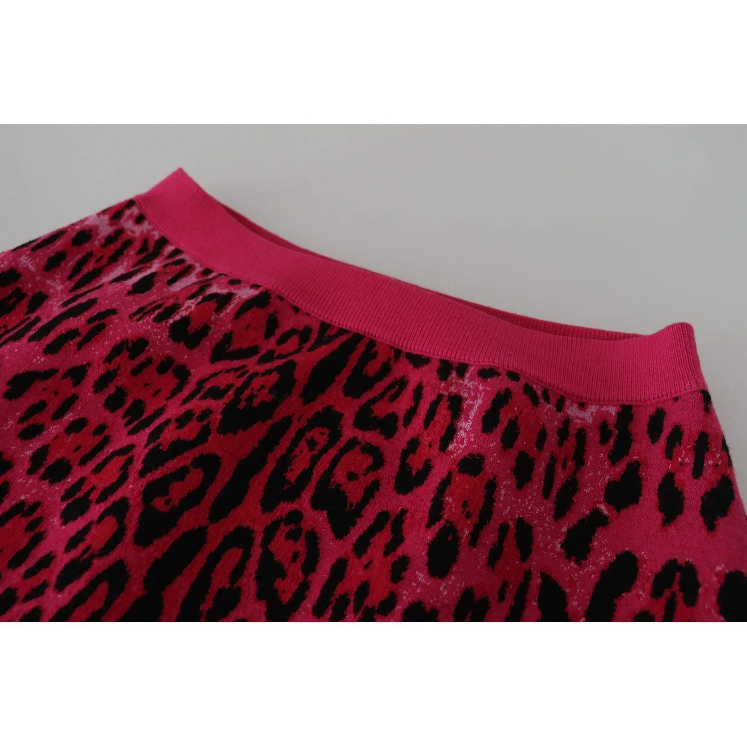 Dolce & Gabbana Chic High Waist Pink Leopard Mini Skirt