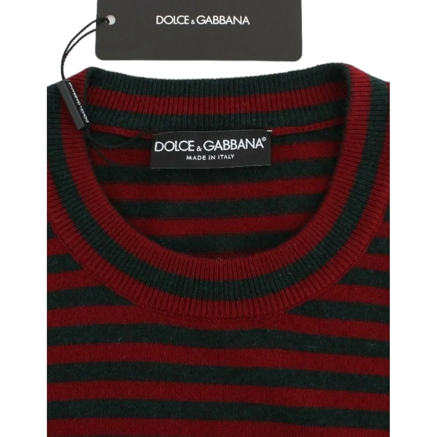 Dolce & Gabbana Elegant Striped Cashmere Crewneck Sweater