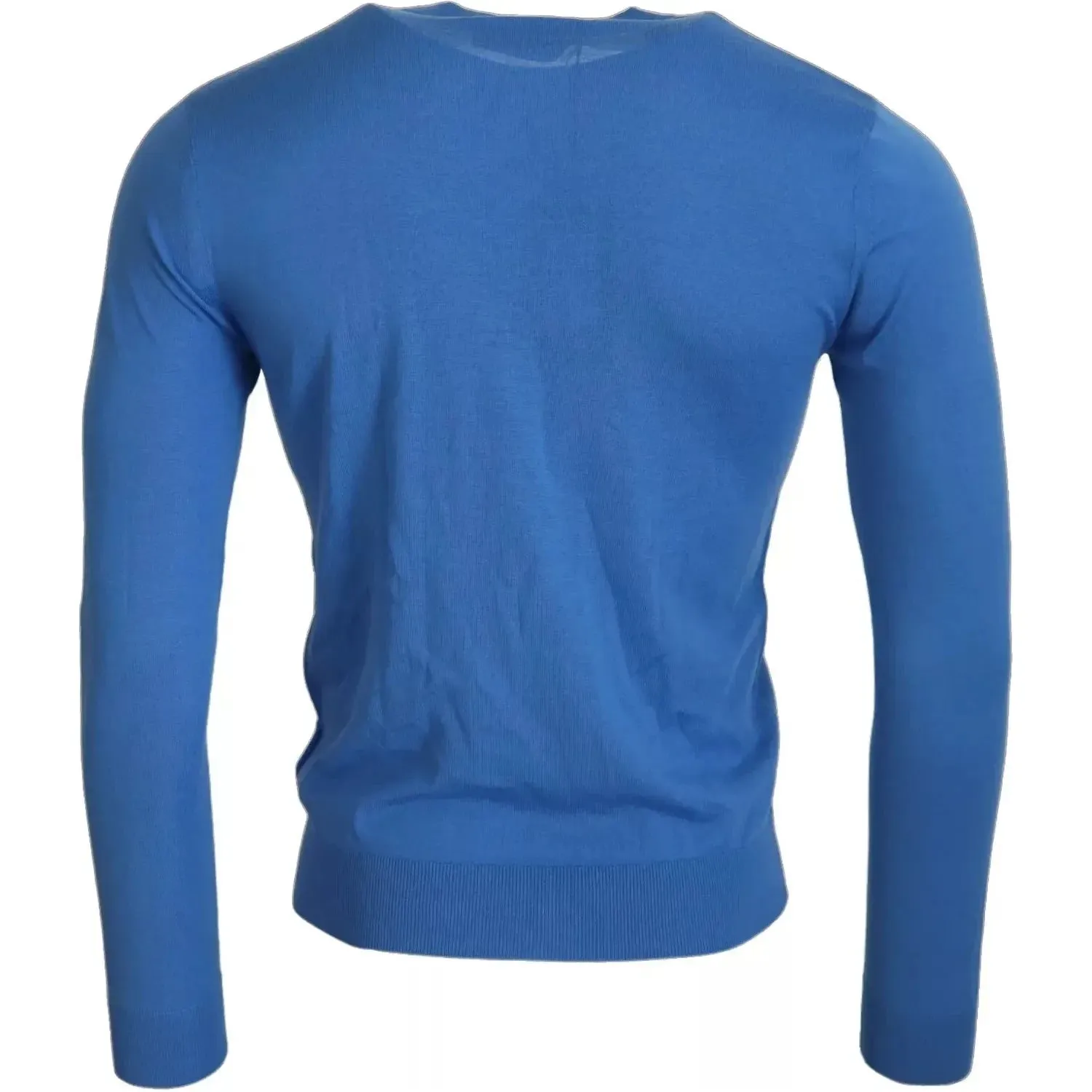 Dsquared² Blue Wool Long Sleeves Crewneck Pullover Sweater