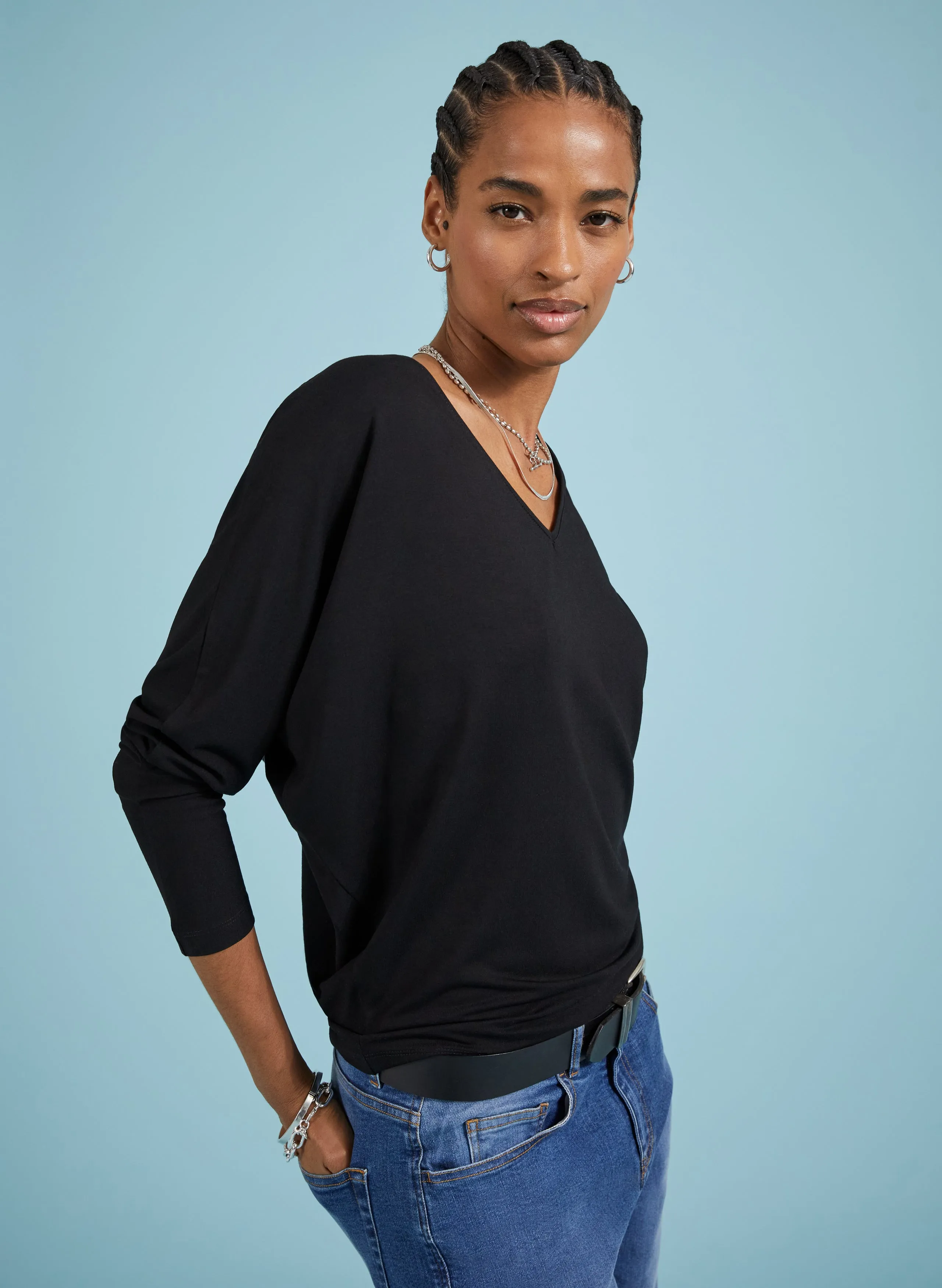 Ella Relaxed V-Neck Top