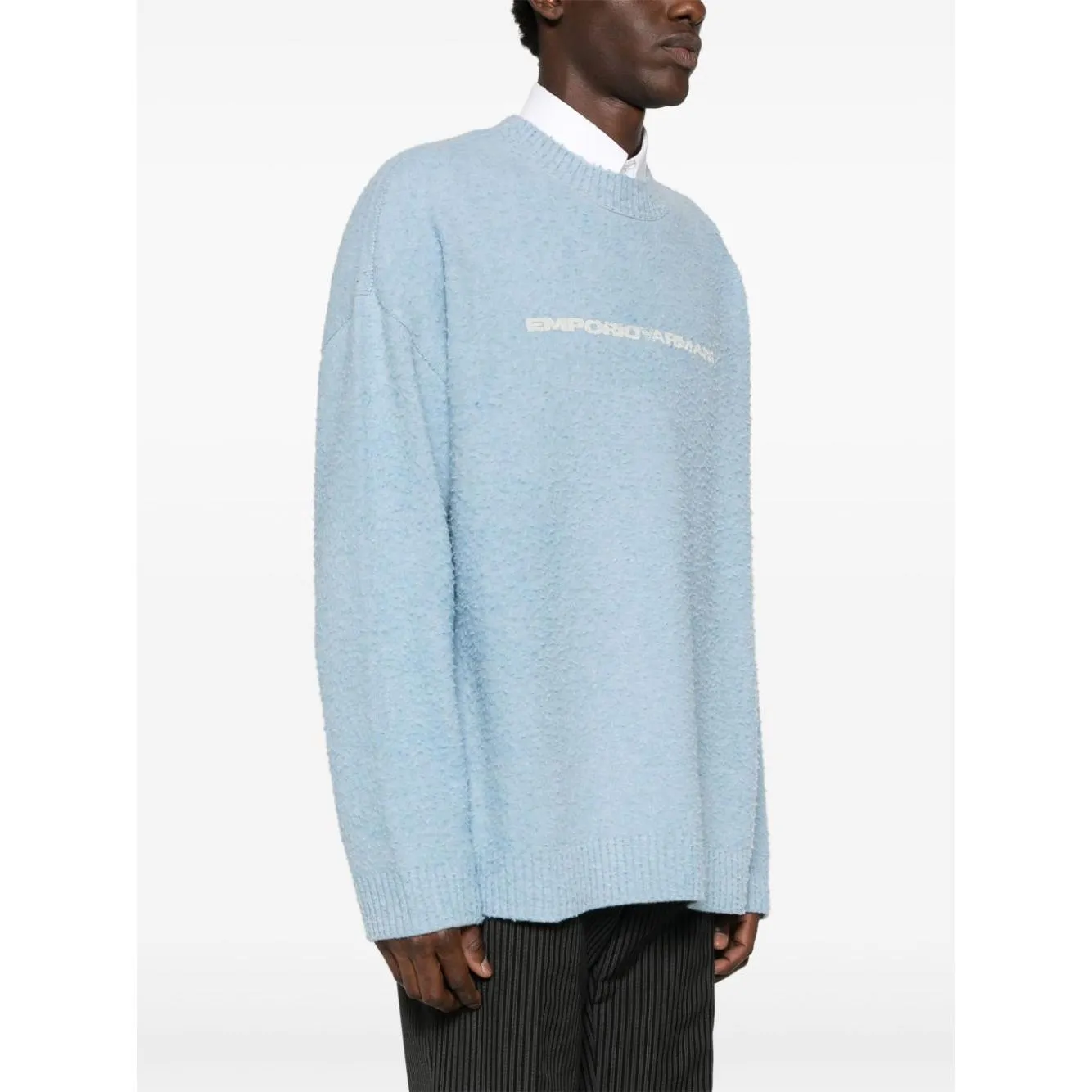 Emporio Armani Sweaters Clear Blue