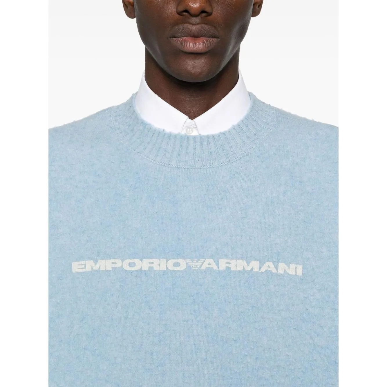 Emporio Armani Sweaters Clear Blue