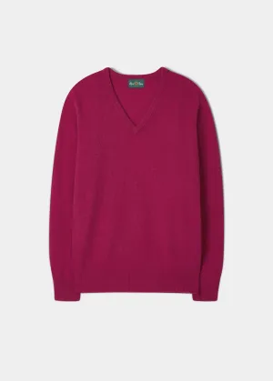 Hampshire Lambswool Jumper in Raspberry - Classic Fit