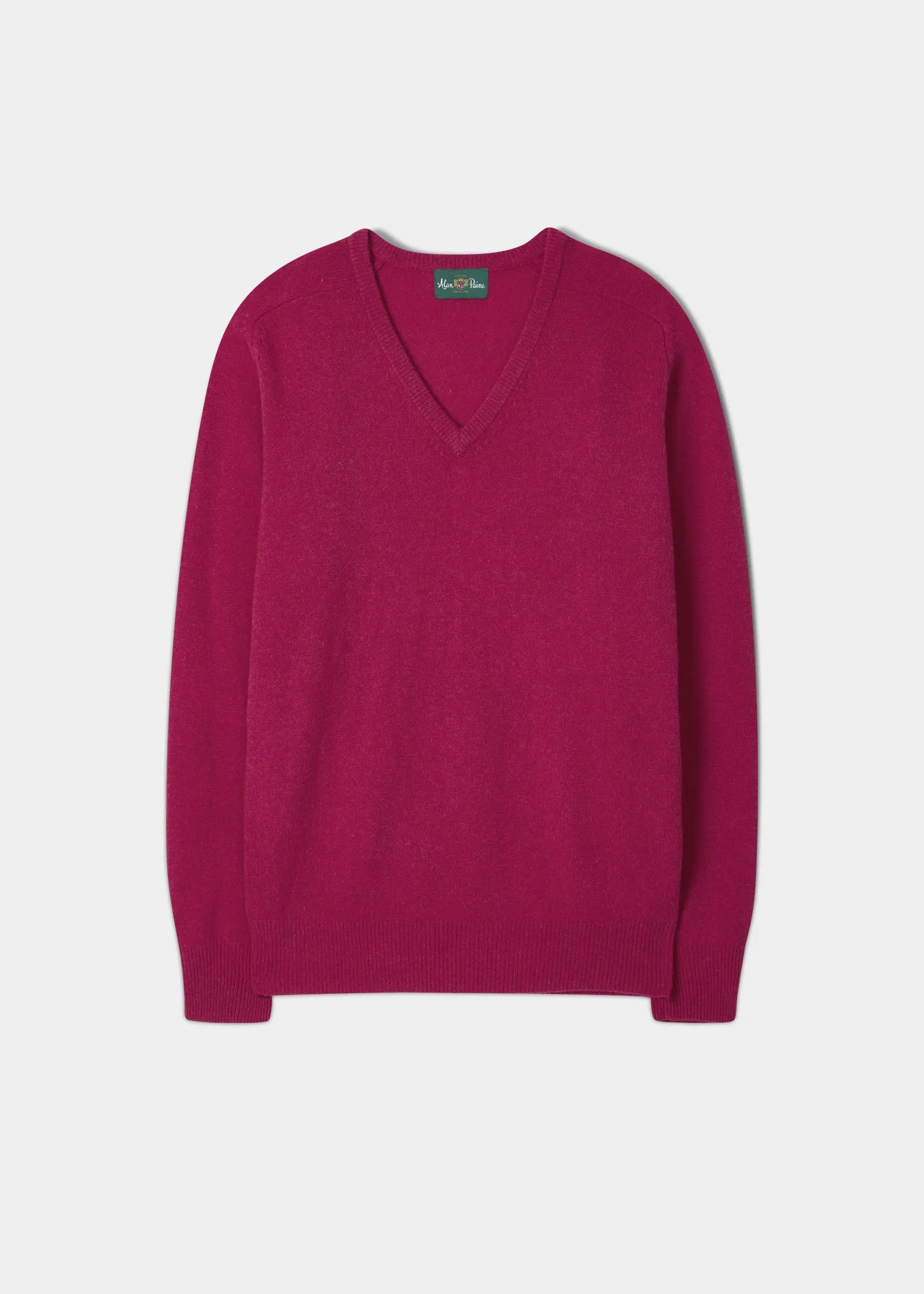 Hampshire Lambswool Jumper in Raspberry - Classic Fit