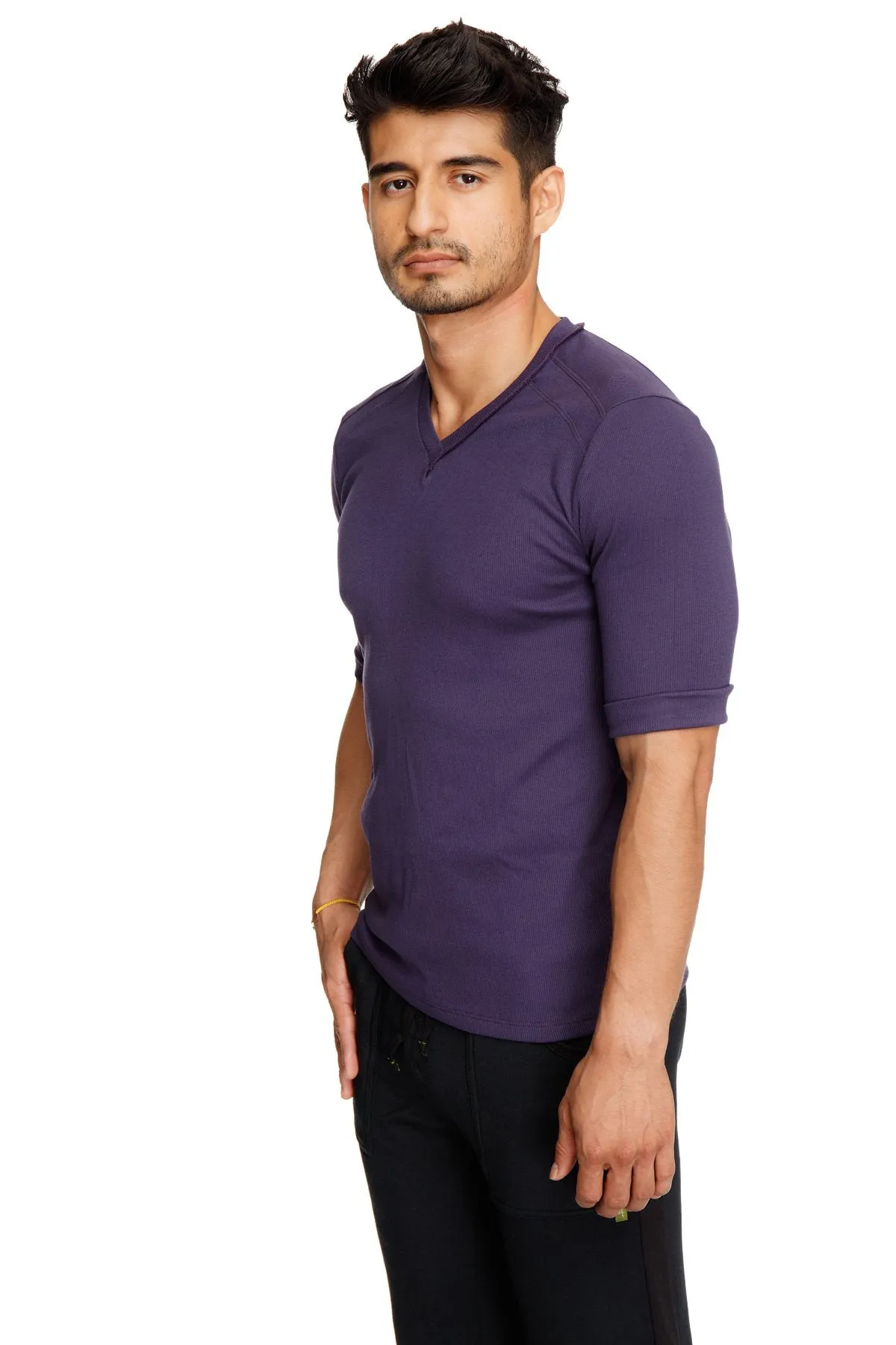 Hybrid V-Neck (Eggplant Purple)