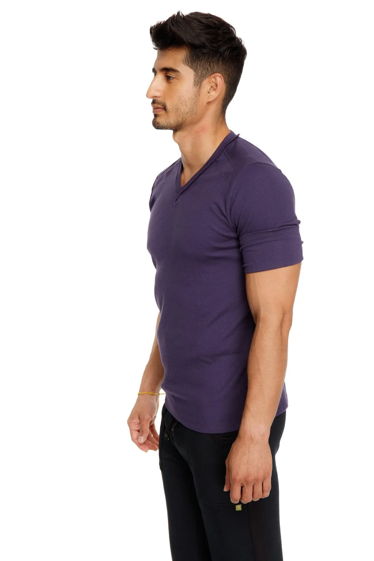 Hybrid V-Neck (Eggplant Purple)