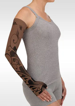 Juzo Soft Arm Sleeve w/Silicone Band (BUTTERFLY FLOWER HENNA CHESTNUT)