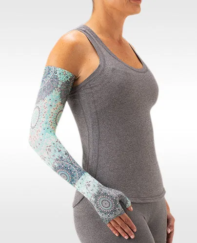 Juzo Soft Arm Sleeve w/Silicone Band (TEAL STARBURST)