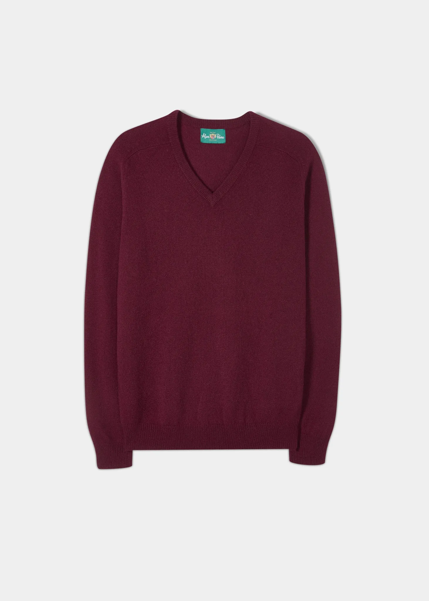 Kilsyth Men's Lambswool Jumper in Bordeaux - Regular Fit