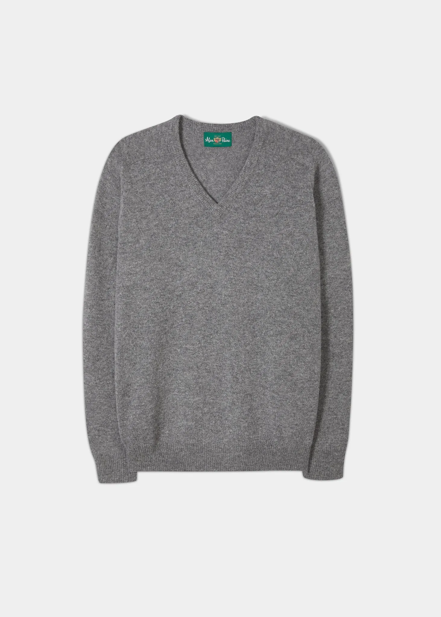 Kilsyth Men's Lambswool Jumper in Grey Mix Jumper - Regular Fit