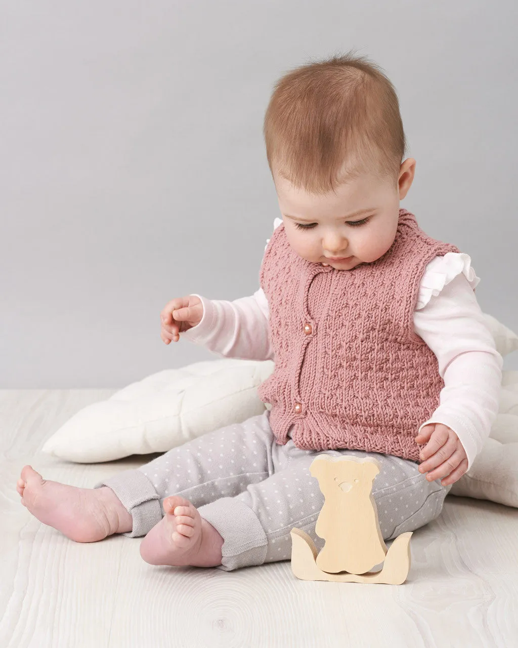 Knitting Pattern Tiny Bow Cardi & Vest