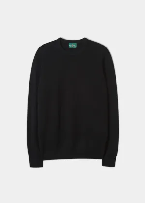 Lenzie Men's Lambswool Jumper In Black - Regular Fit