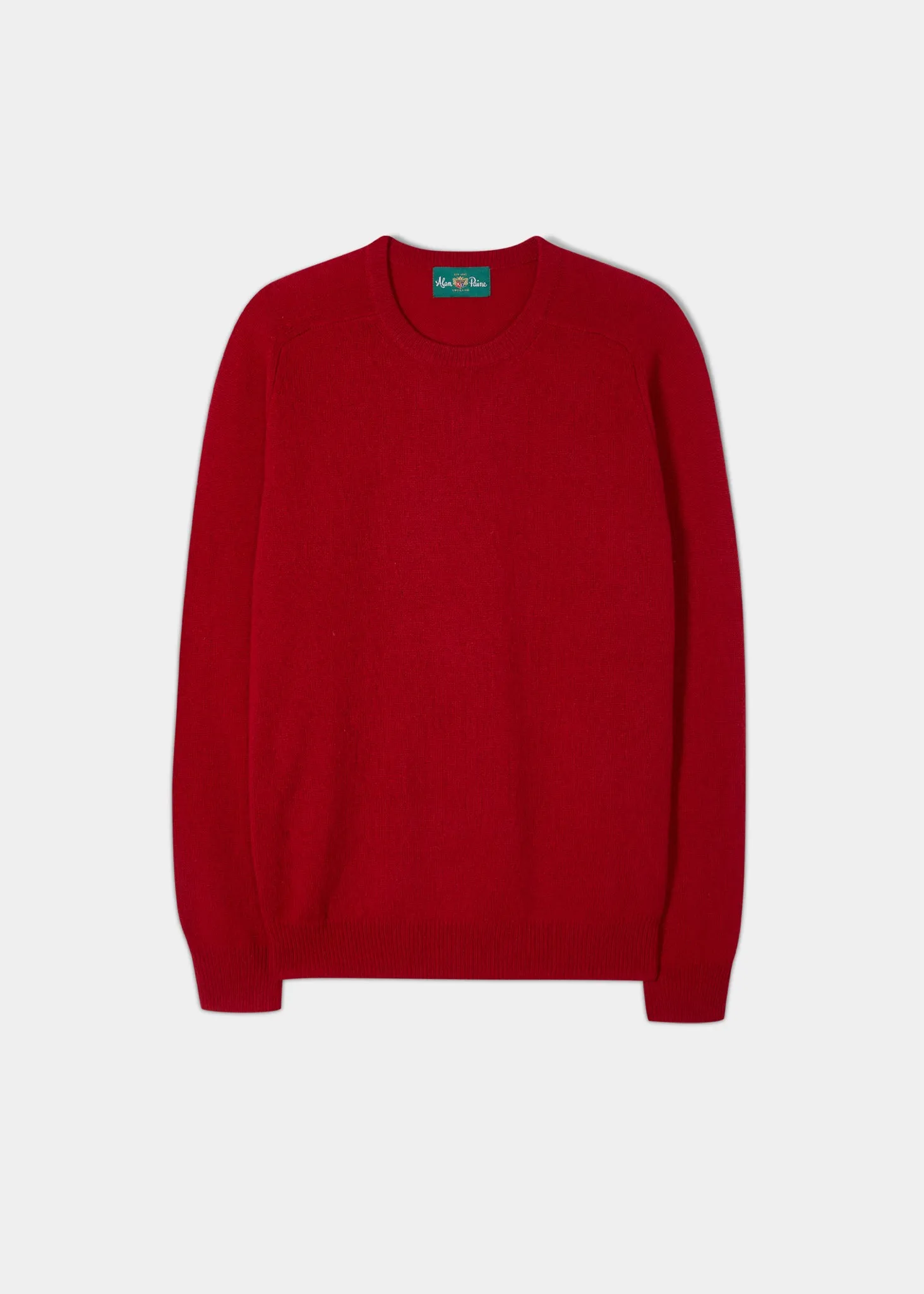 Lenzie Men's Lambswool Jumper In Dubonnet - Regular Fit