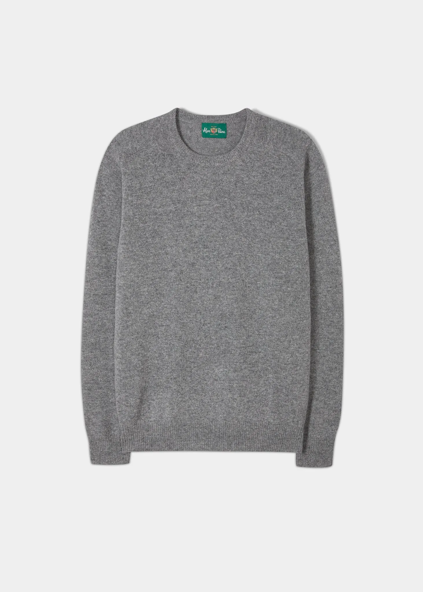 Lenzie Men's Lambswool Jumper In Grey Mix - Regular Fit