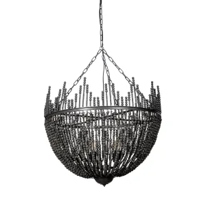 Liam Chandelier Black Wood