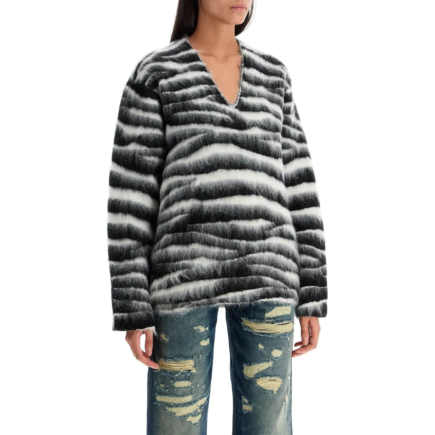 Marc Jacobs zebra print wool and mohair