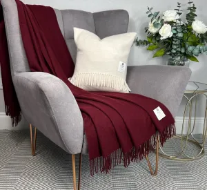 McNutt 100% Cashmere Throw "Claret"