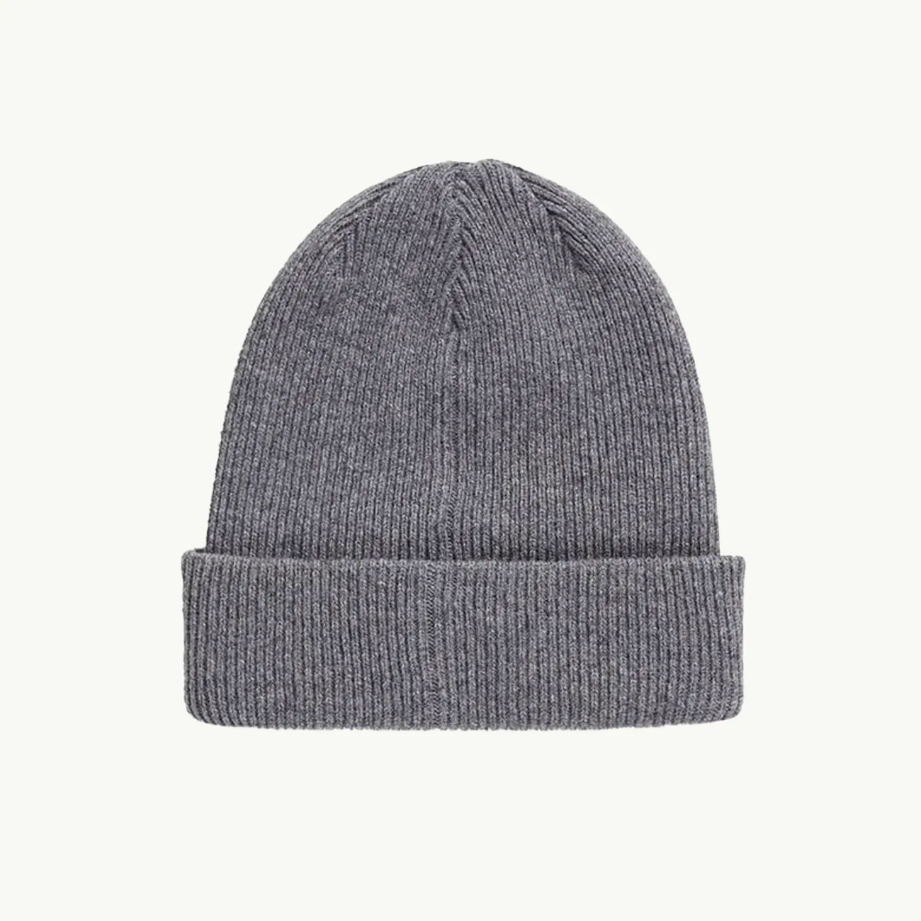 Merino Lambswool Norse Beanie - Grey Melange