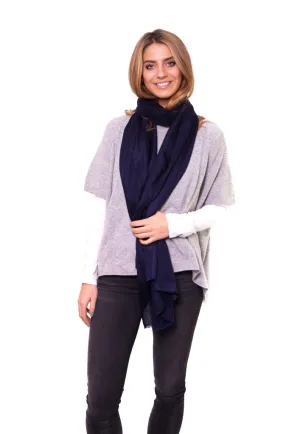 Navy Full Cashmere Scarf