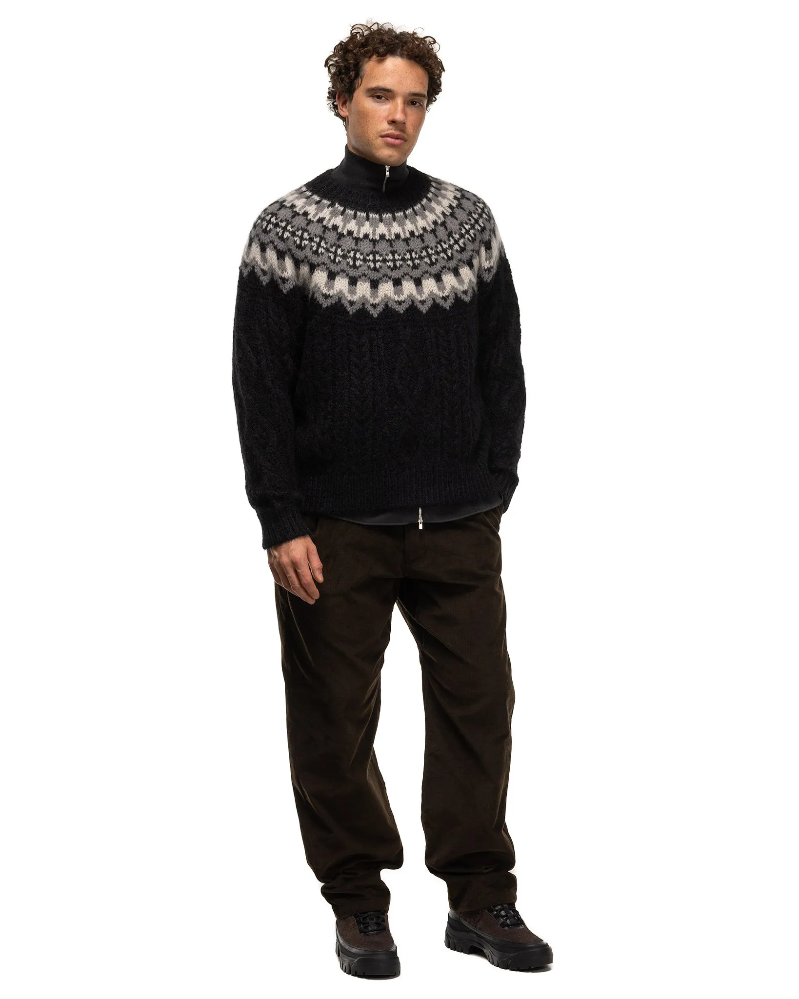 Nordic Mohair Crew Neck Black