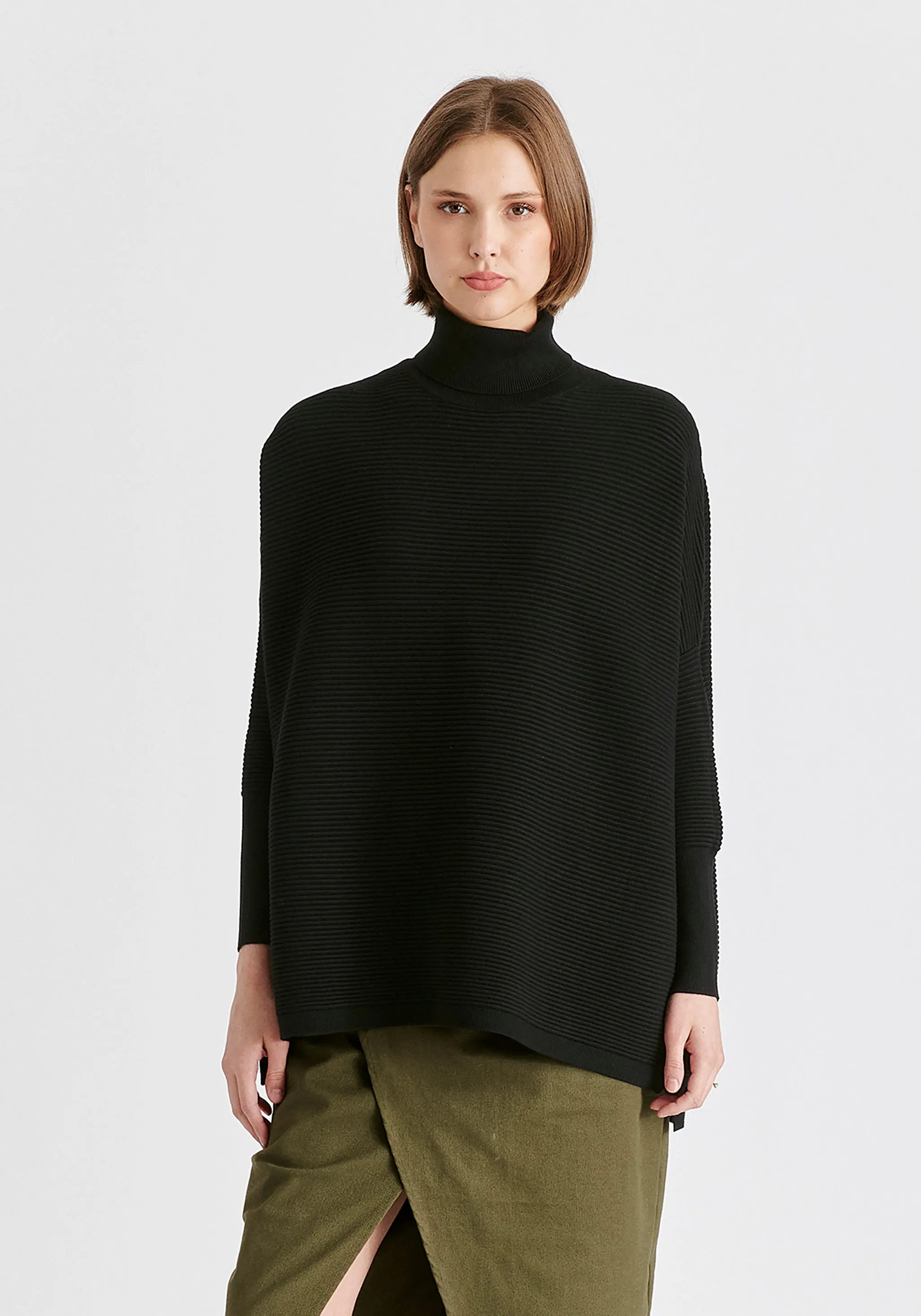 Paisie Turtleneck Ribbed Jumper