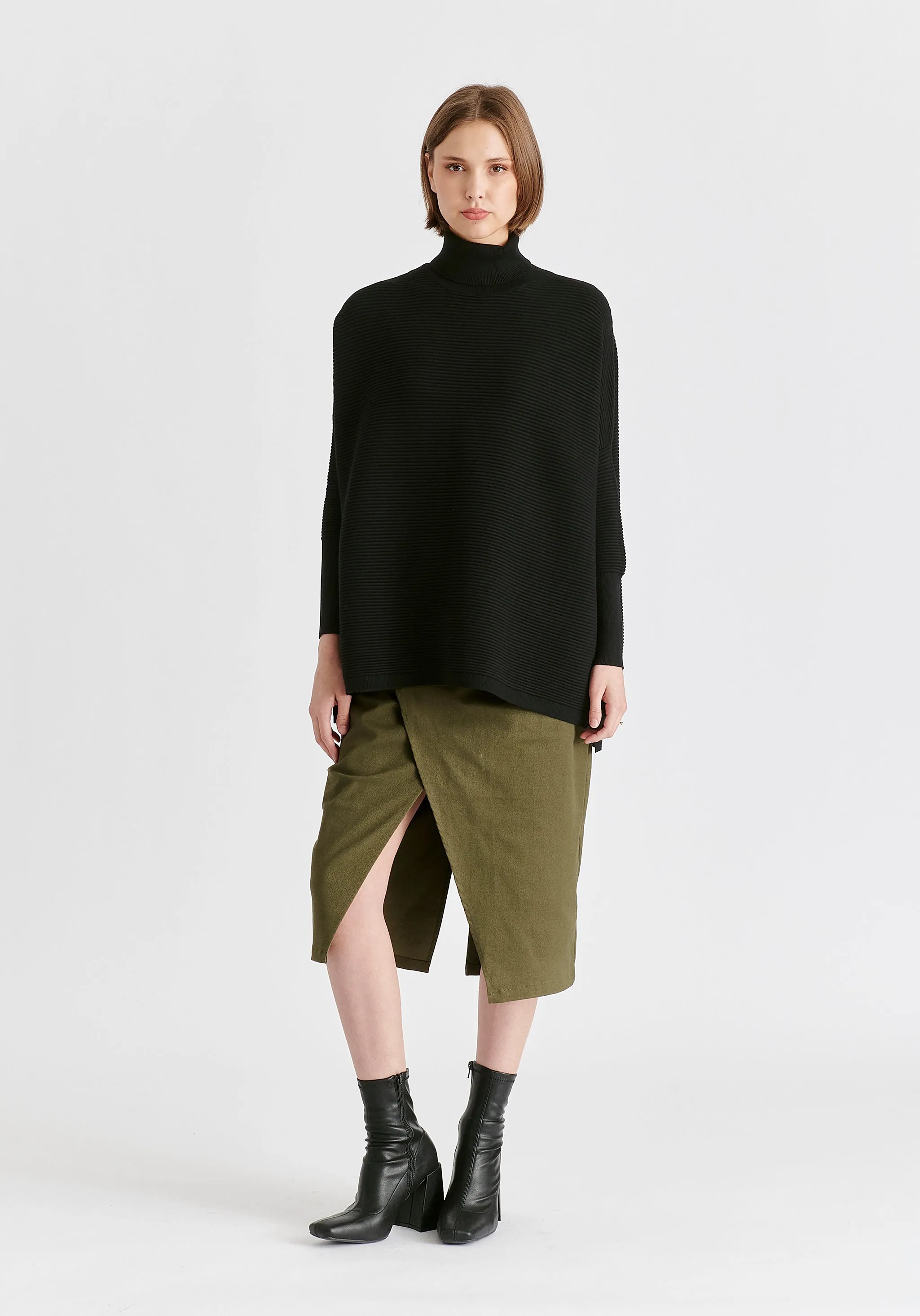 Paisie Turtleneck Ribbed Jumper