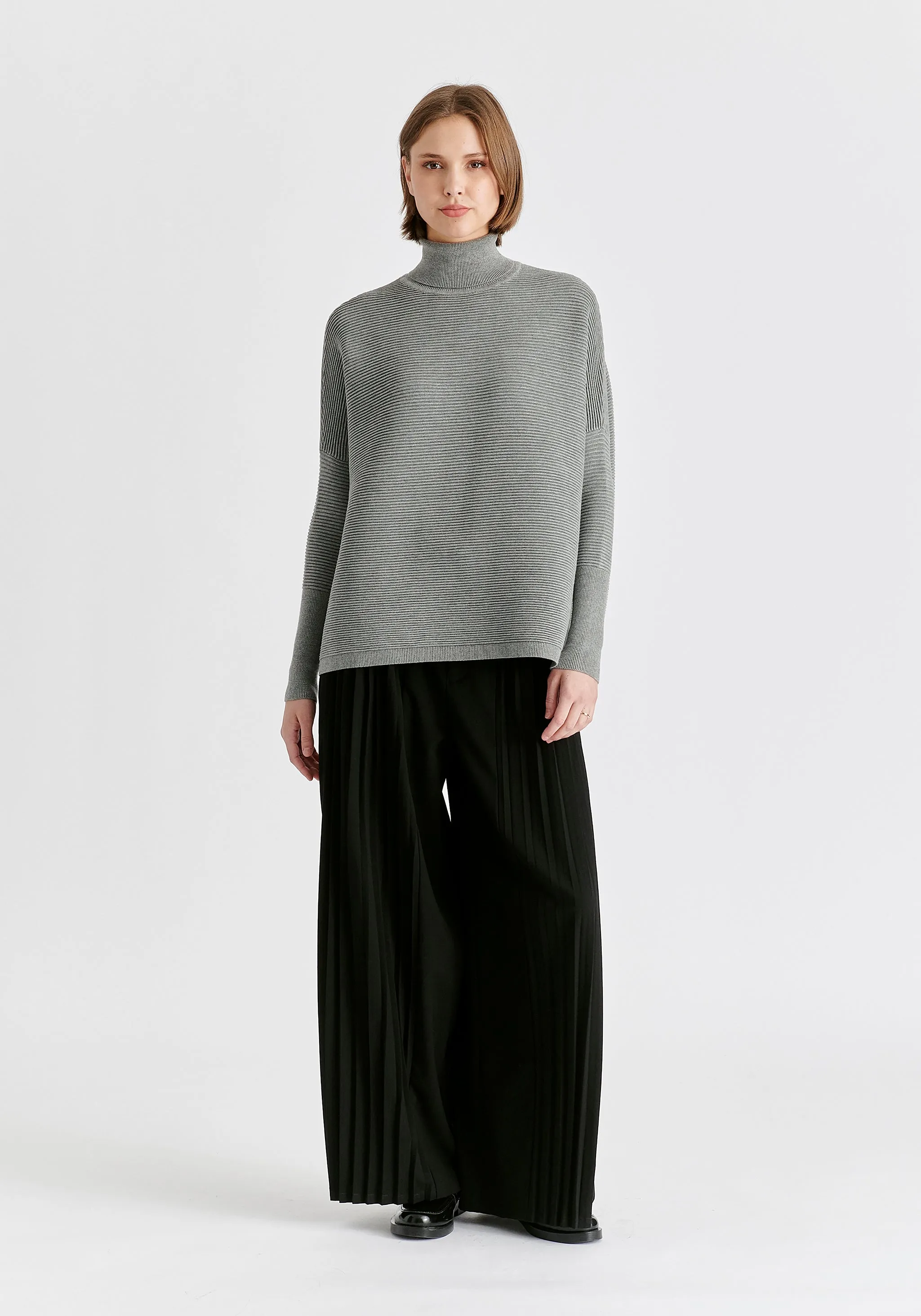 Paisie Turtleneck Ribbed Jumper