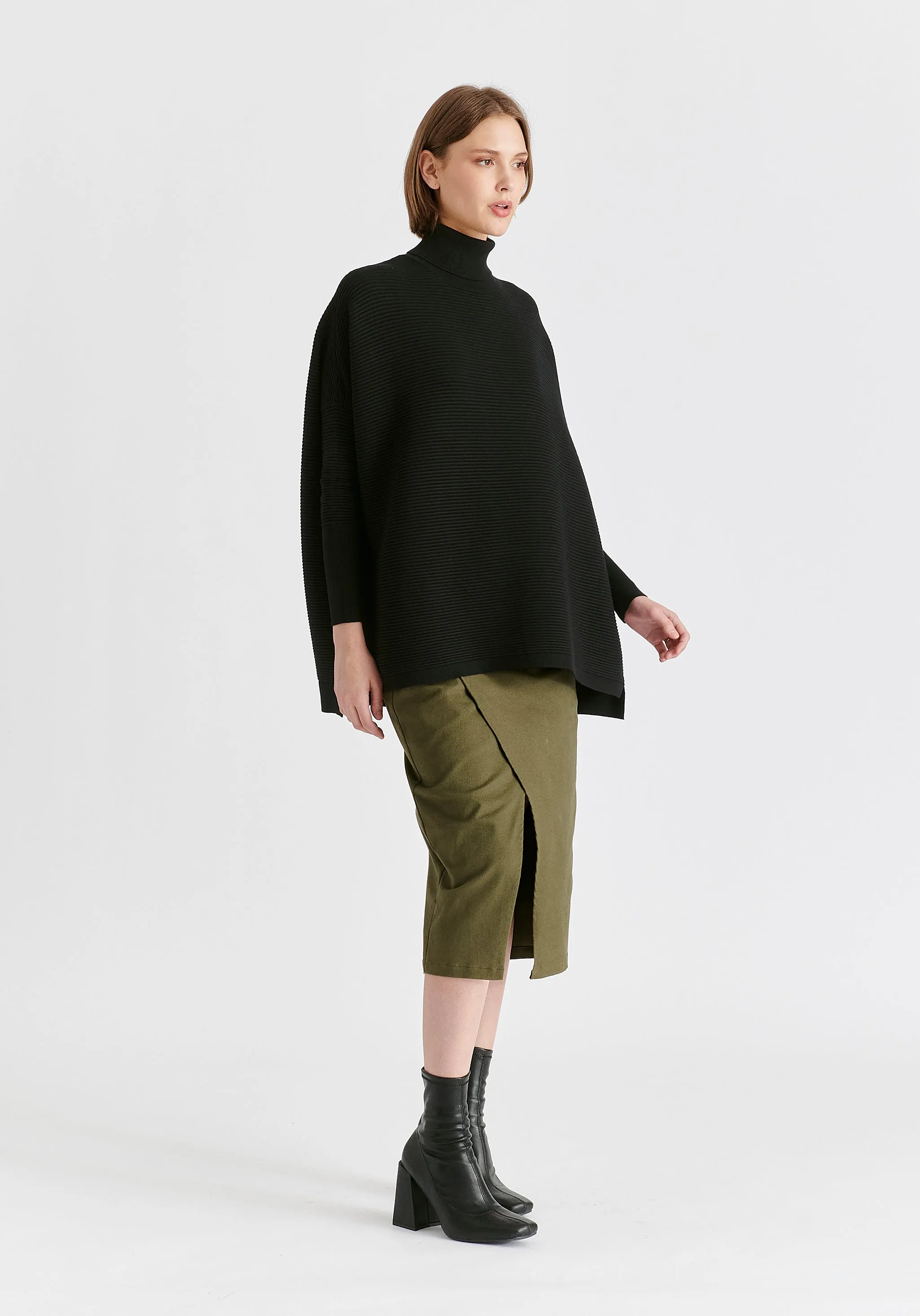 Paisie Turtleneck Ribbed Jumper